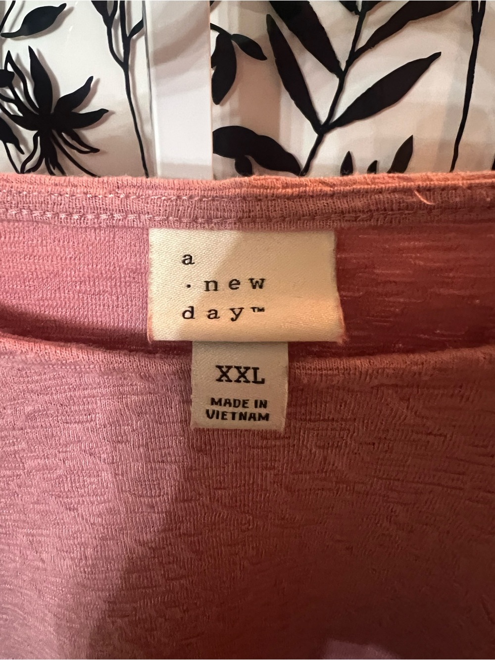 A New Day Mauve Pink Blouse Short Puff Sleeve Textured Pink Knit Top Size XXL - Picture 8 of 8